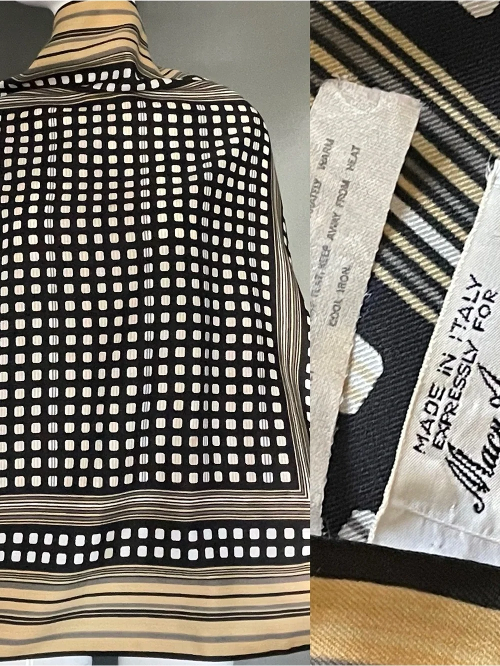 Vintage 70s Scarf Large 29 In Sq for Macys Excellent Condition